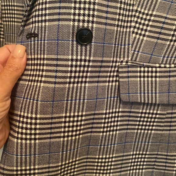 Talbots Black and White Plaid Blazer - Picture 5 of 16